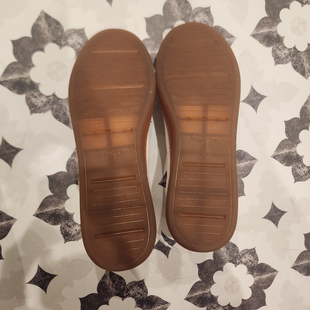 Sam Edelman Like New Josi White & Brown Leather Sneakers Size 7.5 - Picture 7 of 12